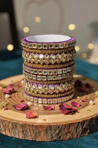 Yellow color 1 set of thread bangle