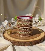 Maroon color 1 set of thread bangle
