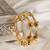 Gold plated kundan bangle