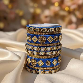 Blue color 1 set of thread bangle 1