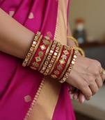Maroon color 1 set of thread bangle