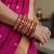 Maroon color 1 set of thread bangle