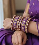 Purple color 1 set of thread bangle