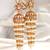 Gold plated kundan jhumka earrings