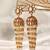 Gold plated kundan jhumka earrings