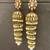 Gold plated kundan jhumka earrings
