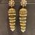 Gold plated kundan jhumka earrings