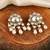 Gold plated kundan stud earrings