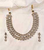 Gold plated kundan necklace set