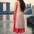 Rani pink  cotton inner with chanderi layered jacket kurti set