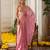 Pink embroidered tissue silk saree