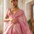 Pink embroidered tissue silk saree