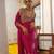 Pink embroidered silk saree
