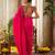 Pink embroidered silk saree
