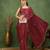party wear lycra solid embellished saree with unstiched blouse piece_maroon