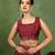party wear lycra solid embellished saree with unstiched blouse piece_maroon