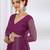 party wear chiffon solid embellished saree with unstiched blouse piece_dark magenta