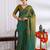 party wear silk blend zari woven saree with unstiched blouse piece_mehandi green