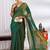 party wear silk blend zari woven saree with unstiched blouse piece_mehandi green