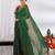party wear silk blend zari woven saree with unstiched blouse piece_mehandi green
