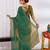 party wear silk blend zari woven saree with unstiched blouse piece_mehandi green