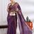 party wear silk blend zari woven saree with unstiched blouse piece_dark purple