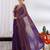 party wear silk blend zari woven saree with unstiched blouse piece_dark purple