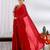 party wear silk blend zari woven saree with unstiched blouse piece_red