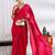 party wear silk blend zari woven saree with unstiched blouse piece_dark pink