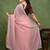 party wear silk blend crush embellished saree with unstiched blouse piece_peach pink