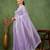 party wear silk blend crush embellished saree with unstiched blouse piece_light lavender