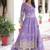 Lavender Crunchy Silk Anarkali set with Embroidery
