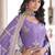 Lavender Crunchy Silk Anarkali set with Embroidery
