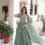 Sea Green Sequins & Thread Embroidery Gown with Dupatta