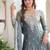 Grey Coding & Sequins Embroidered Sharara Set