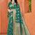 Emerald Green Dola Art Silk Saree with Traditional Zari Border and Designer Pallu By Maharanga