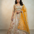 Light Brown French Crepe Silk Sequin work Lehenga With Foil Mirror Work