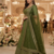 Olive green Vichitra Silk Sequin work Lehenga Set with dupatta