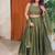 Olive green Vichitra Silk Sequin work Lehenga Set with dupatta