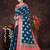 Banarasi Style Blue Dola Art Silk Saree with Zari Motifs & Heavy Red Pallu by Maharanga