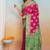 Rani Pink Dola Art Silk Saree with Zari & Thread Butta Work and Rich Green Contrast Border by Maharanga