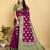 Purple Dola Art Silk Saree with Zari & Thread Woven Motifs and Green Contrast Border by Maharanga