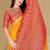 Yellow Dola Art Silk Saree with Zari & Thread Work and Red Contrast Border by Maharanga