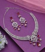 Rani color american diamond necklace set