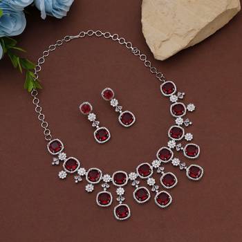 Rani color american diamond necklace set 2