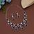 Purple color american diamond necklace set