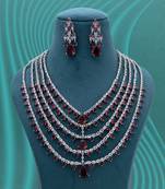 Rani color american diamond necklace set