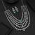 Pink & pista green color american diamond necklace set