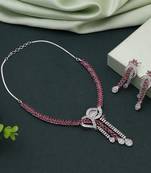 Rani color american diamond necklace set