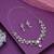Silver color american diamond necklace set